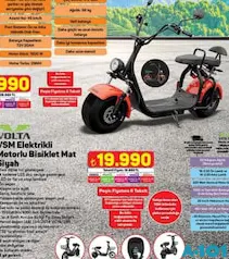 VOLTA VSM ELEKTRİKLİ MOTORLU BİSİKLET MAT SİYAH